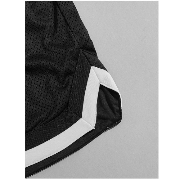 Manfinity Hypemode Men Contrast Tape Mesh Shorts - Picture 5 of 5